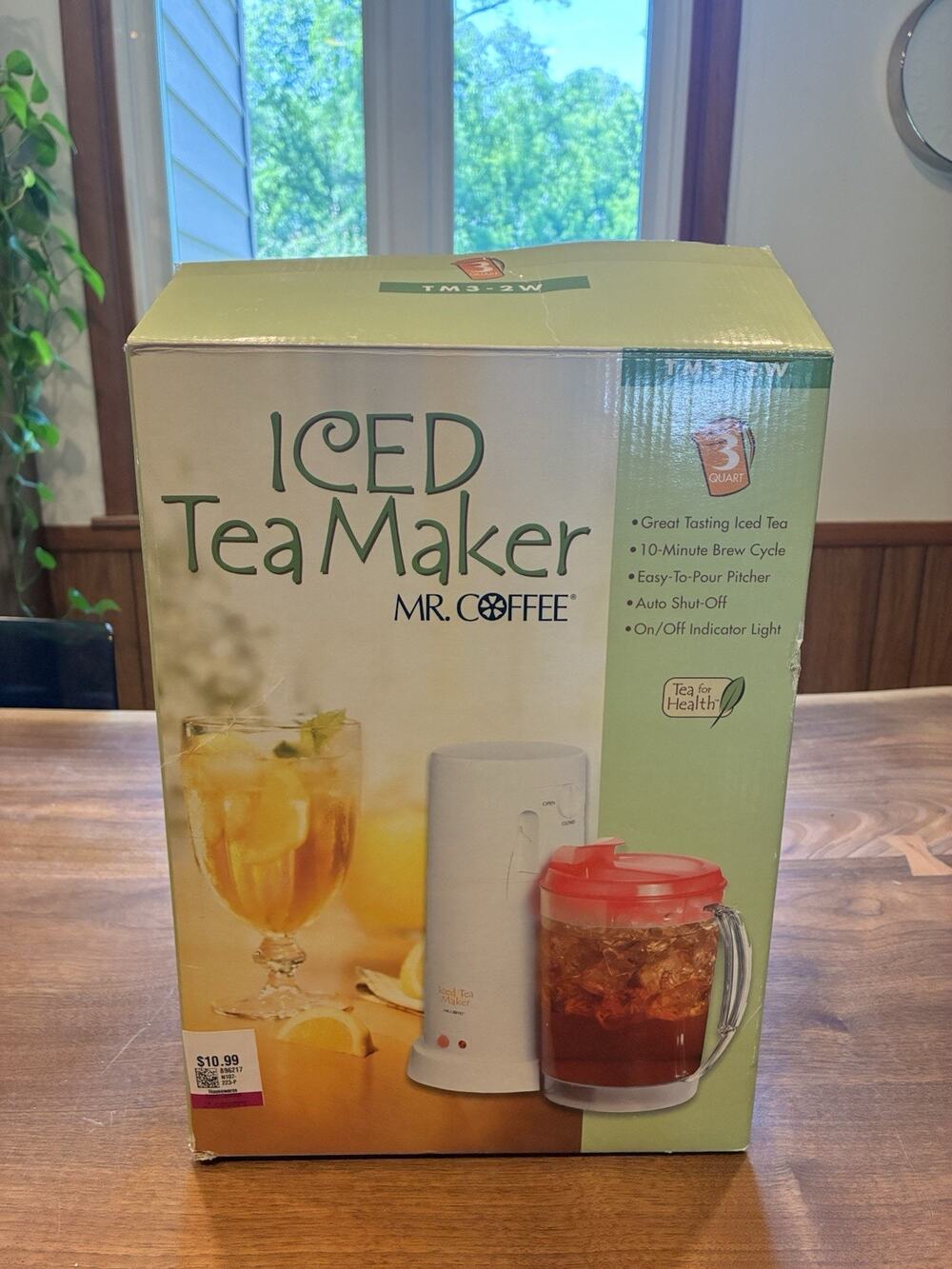 Mr. Coffee 3 Qt Iced Tea Maker - White/Red TM3-2W *missing Lid